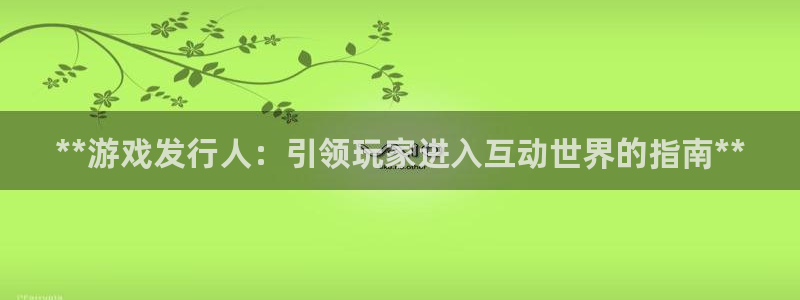 天辰平台会员多少钱：**游戏发行人：引领玩家进入互动世界的指南**