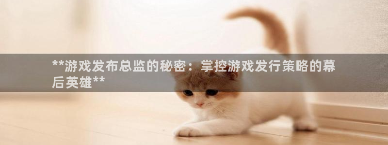 天辰ipci：**游戏发布总监的秘密：掌控游戏发行策略的幕
后英雄**