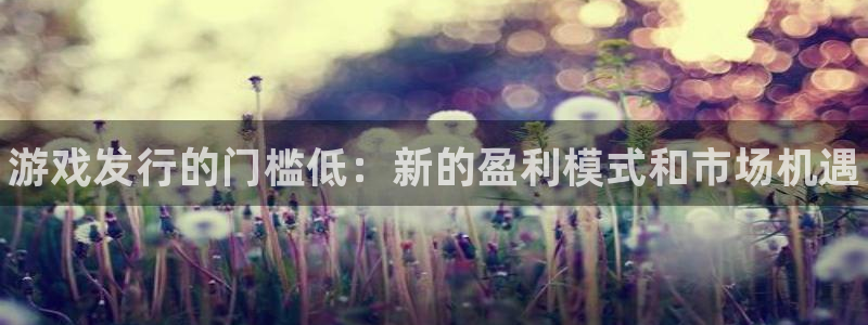 天辰平台陪 37oo735：游戏发行的门槛低：新的盈利模式和市场机遇